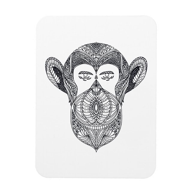 Wild Beast Of The Forest Doodle Magnet (Vertical)