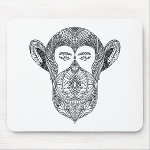 Wild Beast Of The Forest Doodle Mouse Mat
