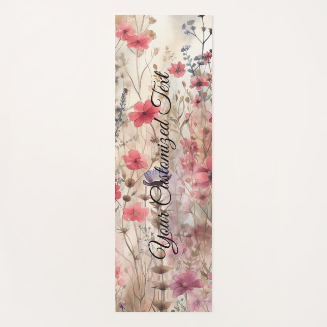 Wild Beauty Woven: Fashioned by Wildflowers Yoga Mat (Front)