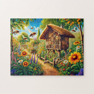Wild Bees at the Insect Hotel Jigsaw Puzzle
