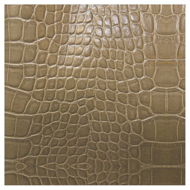 wild beige brown alligator crocodile  leather fabric (Close Up)