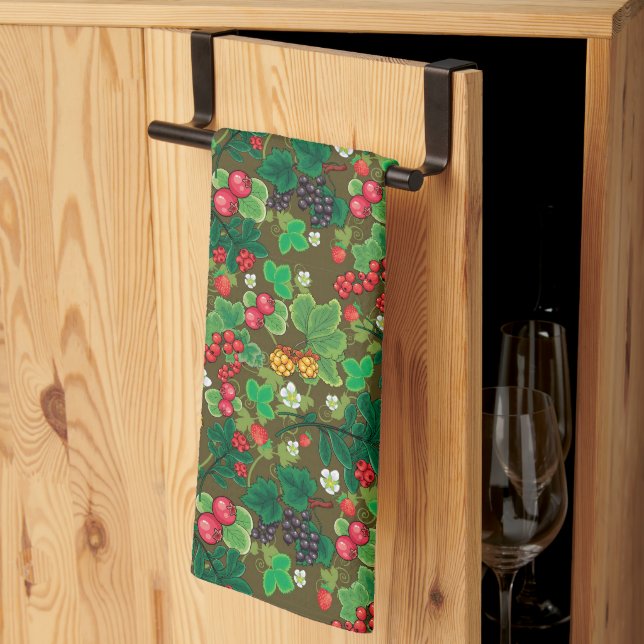 Wild Berries  Tea Towel (Thirds Fold)