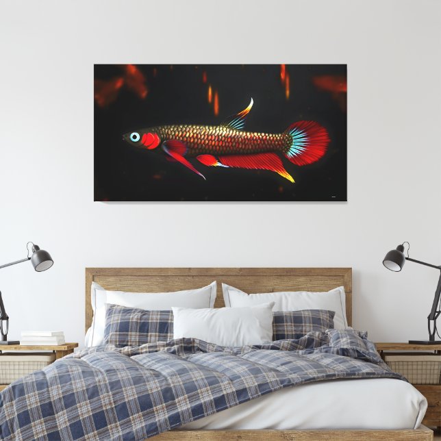 Wild Betta Livida – The Beauty of Blackwater Swamp Canvas Print (Insitu(Bedroom))