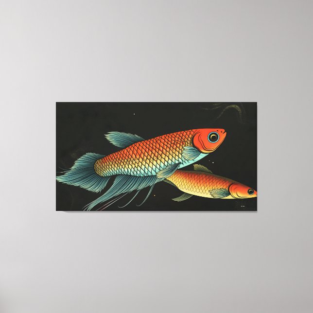 Wild Betta pair Canvas Print (Front)