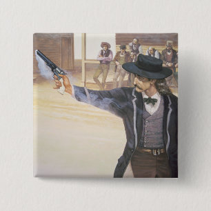 'Wild Bill' Hickok (1837-76) demonstrates his mark 15 Cm Square Badge