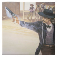 'Wild Bill' Hickok (1837-76) demonstrates his mark