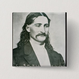 'Wild Bill' Hickok (b/w photo) 15 Cm Square Badge