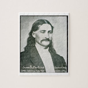 'Wild Bill' Hickok (b/w photo) Jigsaw Puzzle