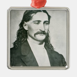 'Wild Bill' Hickok (b/w photo) Metal Tree Decoration