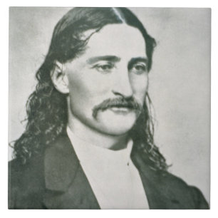 'Wild Bill' Hickok (b/w photo) Tile