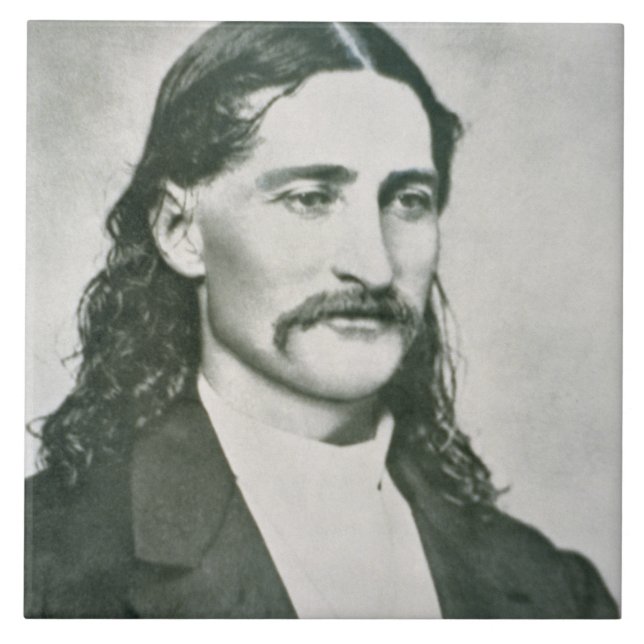 'Wild Bill' Hickok (b/w photo) Tile (Front)