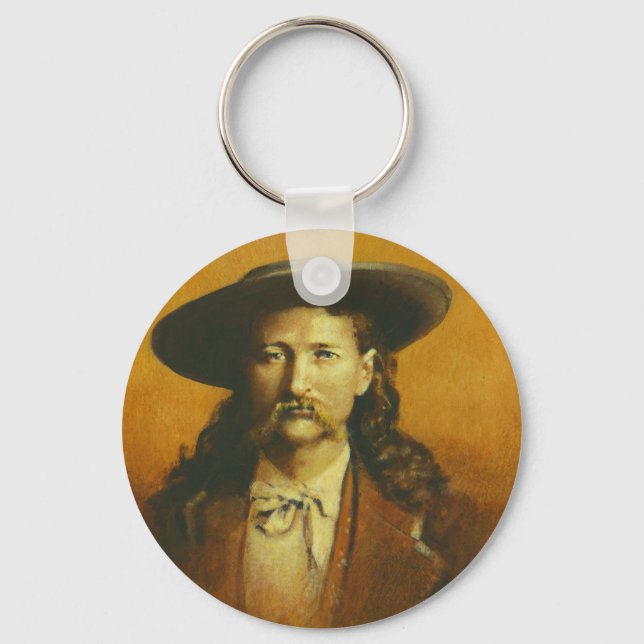 Wild Bill Hickok Illustration Key Ring (Front)