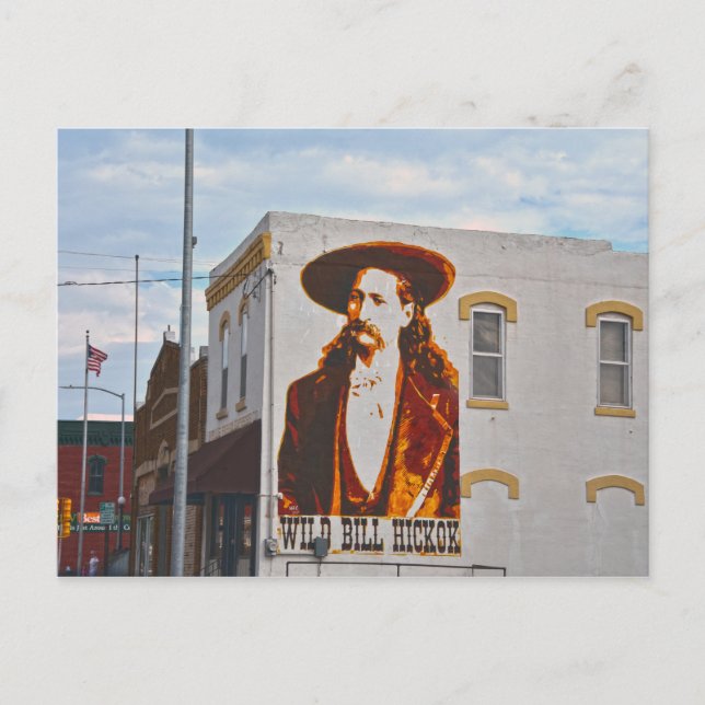 Wild Bill Hickok Mural, Abilene, Kansas Postcard (Front)