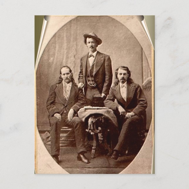 Wild Bill Hickok - Texas Jack - Buffalo Bill Postcard (Front)