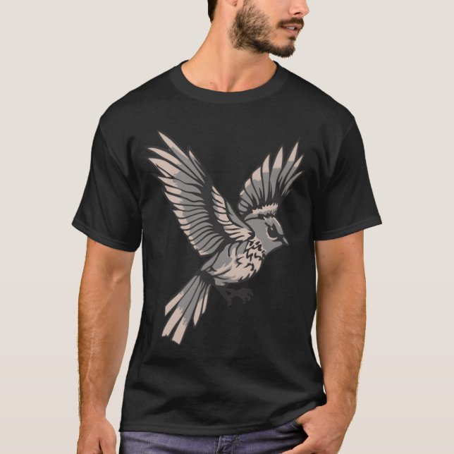 Wild Bird Flying retro T-Shirt (Front)