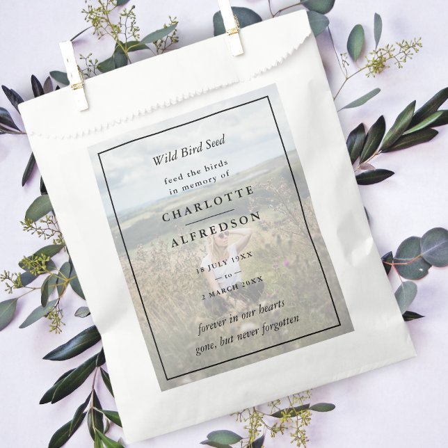 Wild Bird Seed | Feed the Birds Memorial Funeral Favour Bags (Creator Uploaded)