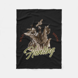 Wild Bird T Shirt Wildlife Hunting  Fleece Blanket