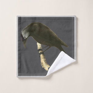 Wild Birds Art - The Raven  Wash Cloth