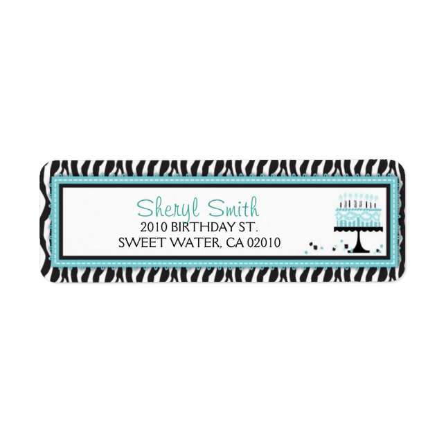 Wild Birthday Cake EB Return Label (Front)