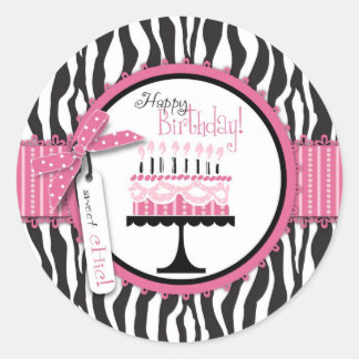 Wild Birthday Cake HP Sticker B