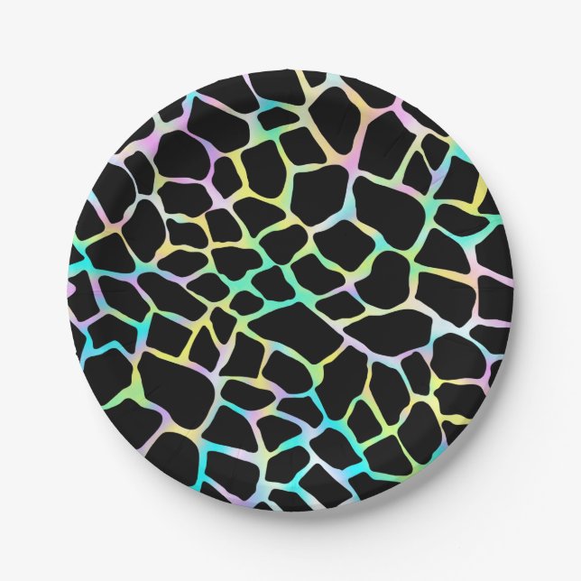 Wild Birthday party Giraffe Birthday Paper Plates (Front)