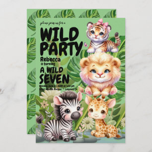 Wild Birthday Party Safari Jungle Invitation