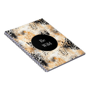 Wild Black Cream Leopard Animal   Notebook