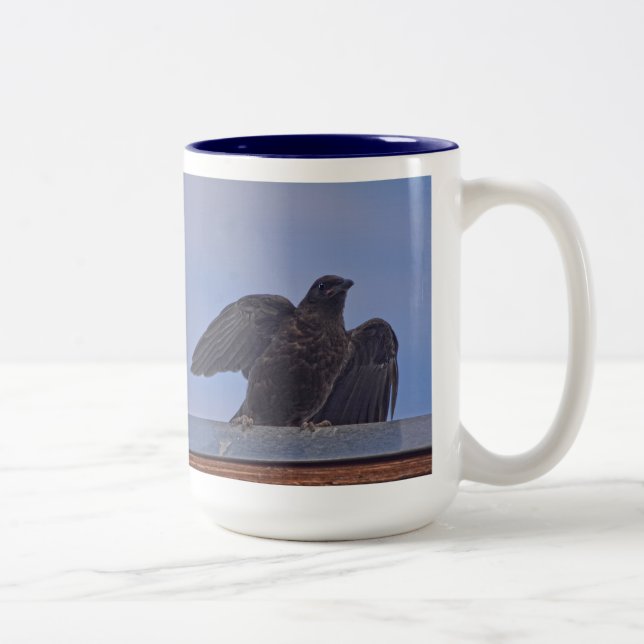 Wild Black Raven Crow-lovers #Gift Two-Tone Coffee Mug (Right)