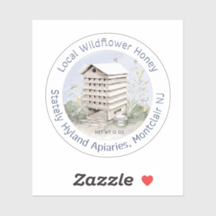 Wild Blossom Honey Waterproof Mason Jar Lid Label