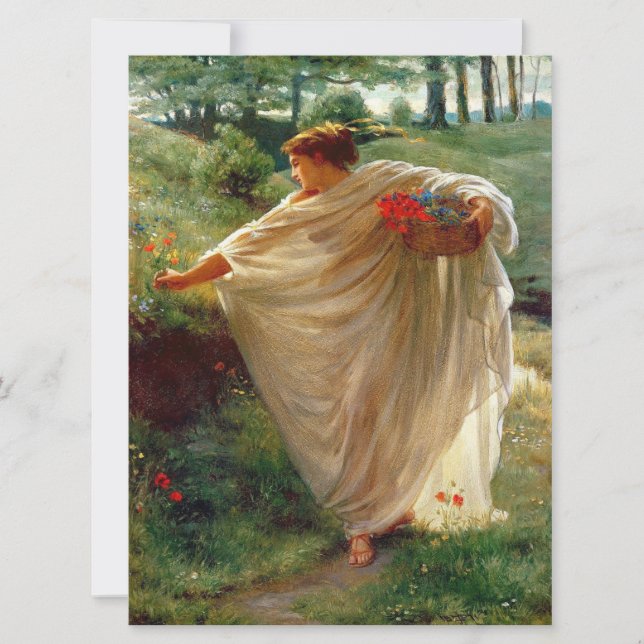 Wild Blossoms (by Edward Poynter) Card (Front)