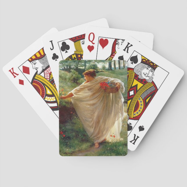Wild Blossoms (by Edward Poynter) Playing Cards (Back)