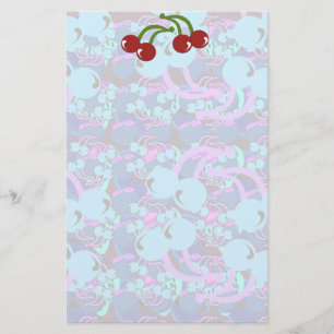 Wild Blue Cherry Stationary Stationery