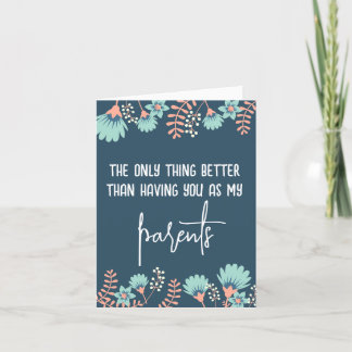 Wild Blue Floral Pregnancy Reveal parents custom Announcement