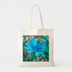 Wild Blue Sunflower Tote Bag