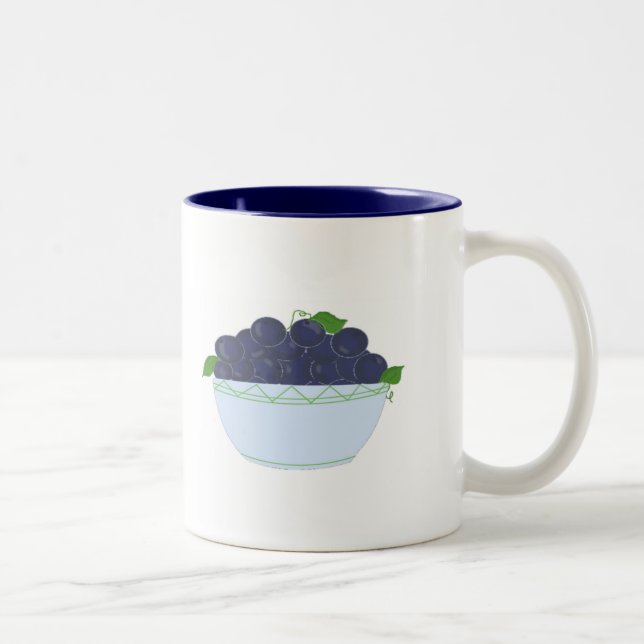 Wild Blueberries Two-Tone Coffee Mug (Right)