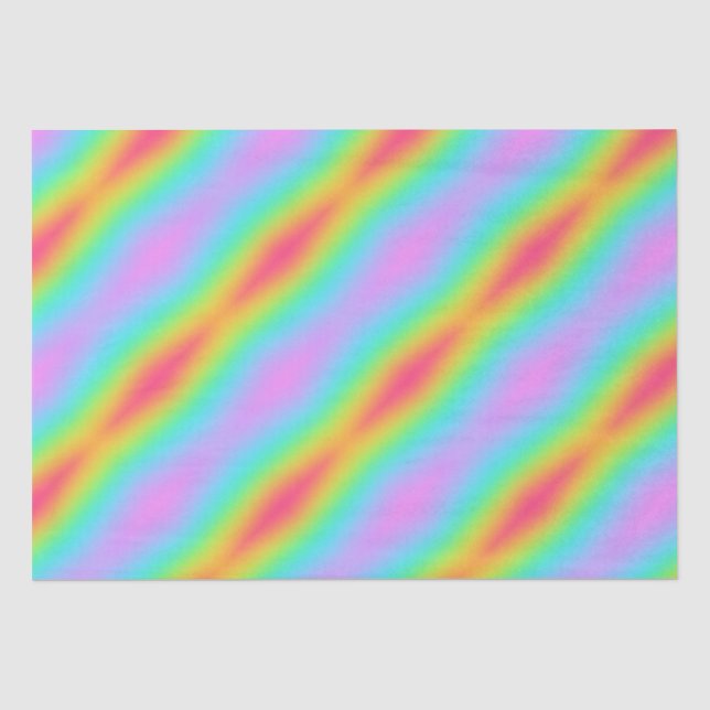 Wild Blurred Rainbow Design Tissue Paper (Front)