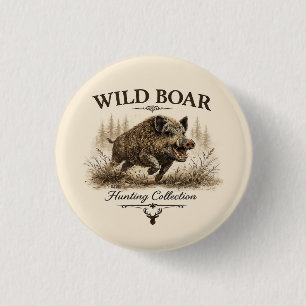 Wild Boar 3 Cm Round Badge