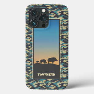 Wild Boar and Camo iPhone 13 Pro Case