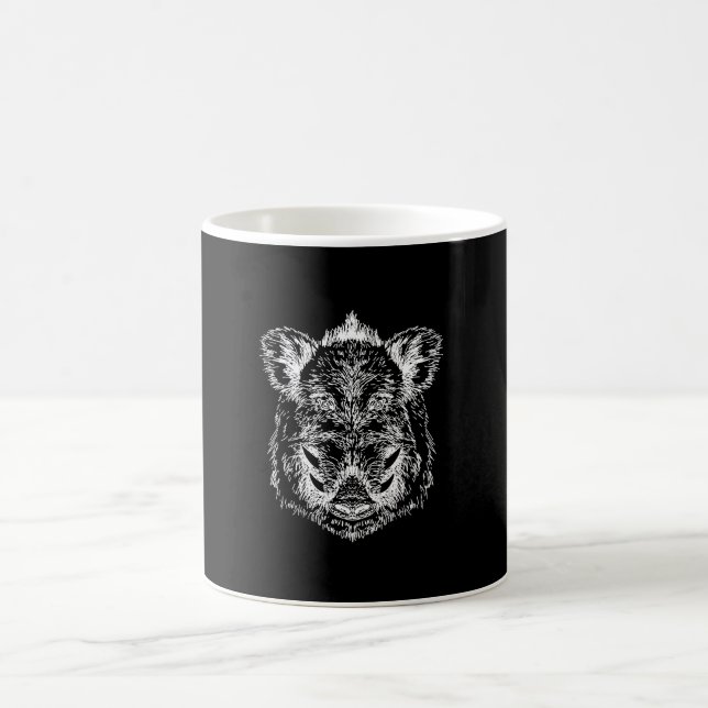 Wild Boar Awesome Graphical Vivid Design Coffee Mug (Center)