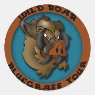 Wild Boar Bluegrass Tour Classic Round Sticker