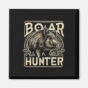 Wild Boar Cool Retro Hog Hunting Mens Vintage Magnet