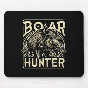 Wild Boar Cool Retro Hog Hunting Mens Vintage Mouse Mat