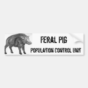 Wild Boar, Defensive Stance Bumper Sticker