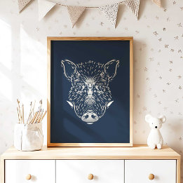 Wild Boar | Forest Animal Wild Boar Wall Print