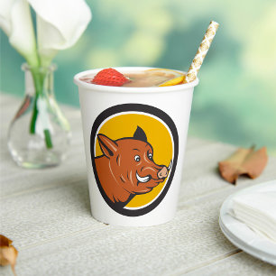 Wild Boar Head Paper Cups