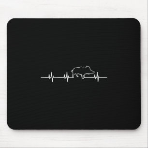 Wild Boar Heartbeat Ekg Hog Hunter Hunt Hunting Mouse Mat