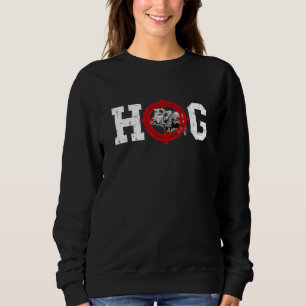 Wild Boar Hunting Razorback Wild Hog Hunting Red T Sweatshirt