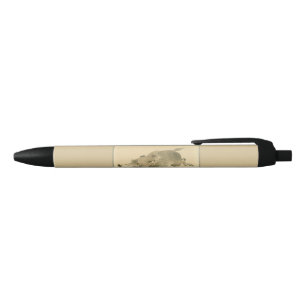 Wild Boar (Japanese Art) (by Kono Bairei) Black Ink Pen