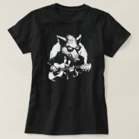 wild boar plays the guitar in the rock band