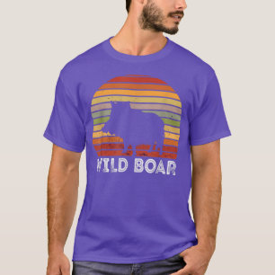 Wild Boar Retro Vintage Wild Hog Hunting Wild Boar T-Shirt